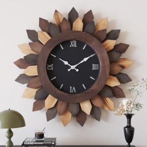 Large 24'' Boho Wall Clock for Home Decor