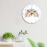 Personalized Rainbow Boho Wall Clock for Kids