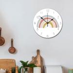 Personalized Rainbow Boho Wall Clock for Kids