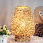 Dimmable Rattan Table Lamp for Home Decor