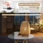 Dimmable Rattan Table Lamp for Home Decor