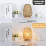 Dimmable Rattan Table Lamp for Home Decor