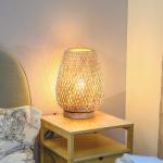 Dimmable Rattan Table Lamp for Home Decor