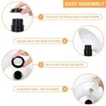 Wooden Tripod Table Lamp with White Shade