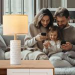 Set of 2 White Modern Ceramic Table Lamps