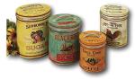 Vintage Round Metal Kitchen Canister Set of 4