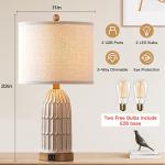 Set of 2 Boho Touch Lamps with USB Ports