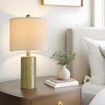 G-SAFAVA 20.25" Green Ceramic Table Lamp