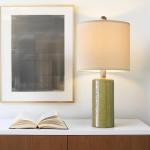 G-SAFAVA 20.25" Green Ceramic Table Lamp