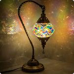 Color-Changing Moroccan Lamp with Mosaic Glass