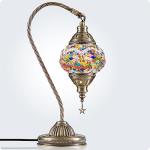Color-Changing Moroccan Lamp with Mosaic Glass