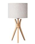 Modern Tripod Table Lamp with Natural Wood Legs