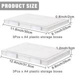 Clear A4 Document Storage Box - Set of 6