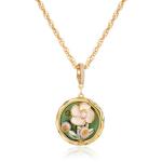Van Gogh Flower Pendant Necklace in Vintage Style