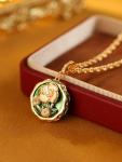 Van Gogh Flower Pendant Necklace in Vintage Style