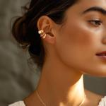 3Pcs Non-Piercing Ear Cuffs in Gold