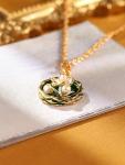 Van Gogh Flower Pendant Necklace in Vintage Style