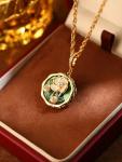 Van Gogh Flower Pendant Necklace in Vintage Style