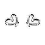 Tiny Sterling Silver Heart Earrings for Women
