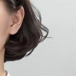 Tiny Sterling Silver Heart Earrings for Women