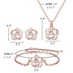 Rose Gold Flower Jewelry Set for Any Occasion