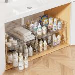 Vtopmart 4 Pack Clear Bathroom Organizers