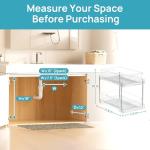 Vtopmart 4 Pack Clear Bathroom Organizers