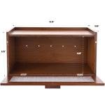 Retro Brown Kitchen Bread Box for Countertop