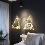 LED Ivy Wall Shelves Set - 2 Macrame Designs