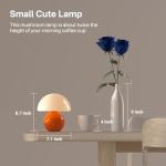 Orange Mushroom LED Table Lamp for Bedroom