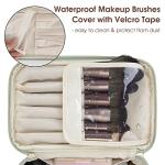 Sage Green Vegan Leather Makeup Bag for Travel