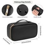 Cute Portable Makeup Bag for Travel - Black