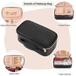 Cute Portable Makeup Bag for Travel - Black