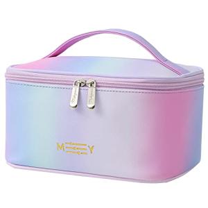 Large Waterproof Makeup Bag in Rainbow Pink