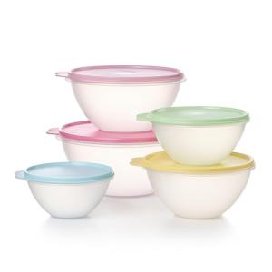 Vintage Tupperware 10-Piece Food Storage Bowl Set