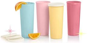 Pastel Tupperware Tumblers 16 oz – Set of 4