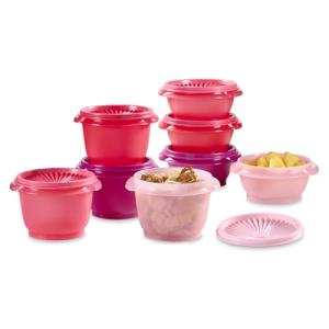 Vintage Pink 16-Piece Tupperware Food Storage Set