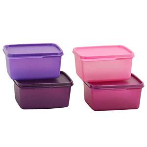 Multicolor Plastic Container Set, 500ml, Set of 4