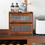 Sunhoo Vintage Bread Box with Acrylic Window