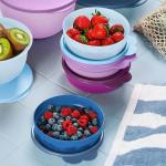 Microwave Safe Cereal Bowls Set with Lids