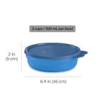 Microwave Safe Cereal Bowls Set with Lids