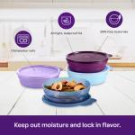 Microwave Safe Cereal Bowls Set with Lids