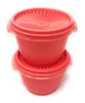 20 Ounce Orange Tupperware Bowl with Lid
