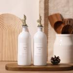 Olive Oil Dispenser Set with Bamboo Tray