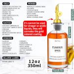 Olive Oil Dispenser Set with Spout and Labels