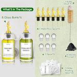 Olive Oil Dispenser Set with Spout and Labels