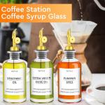 Olive Oil Dispenser Set with Spout and Labels