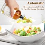 Olive Oil Dispenser with Bamboo Tray & Spout