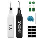 Olive Oil Dispenser Set with Pourers & Labels