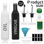 Olive Oil Dispenser Set with Pourers & Labels